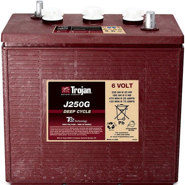 Trojan J250G Trojan Battery Deep Cycle 6V 235Ah – Hardwarexpress