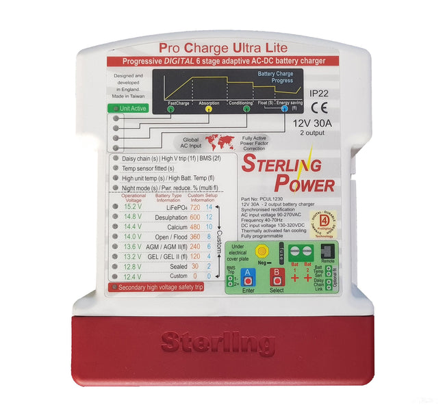 Sterling Power Pro Charge Ultra Lite 12V 30A Charger LPCU1230