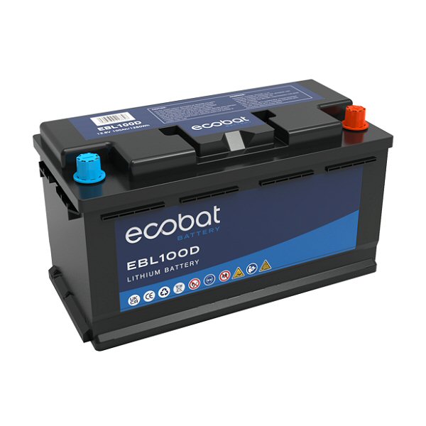 12v 100Ah Lithium Battery 1280Wh Ecobat EBL100D