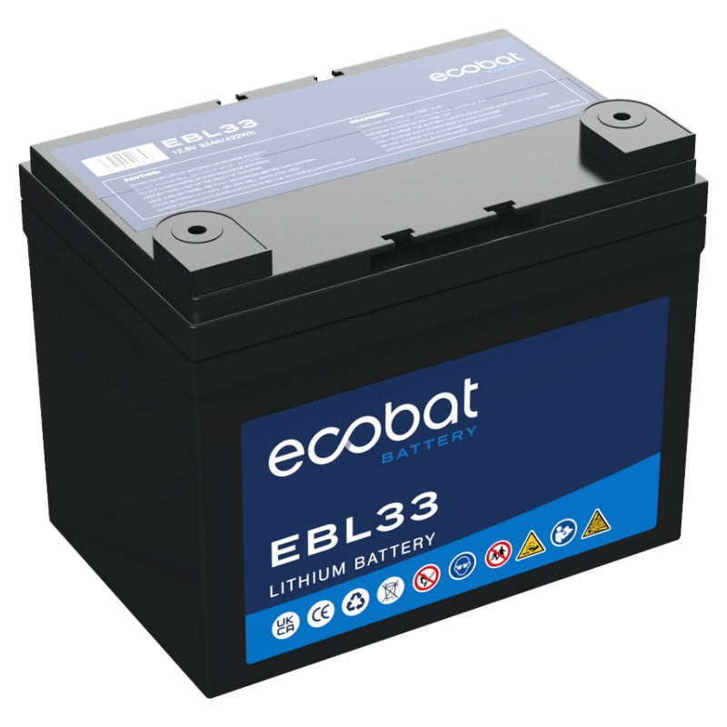 12v 33Ah Lithium Battery 422Wh Ecobat EBL33