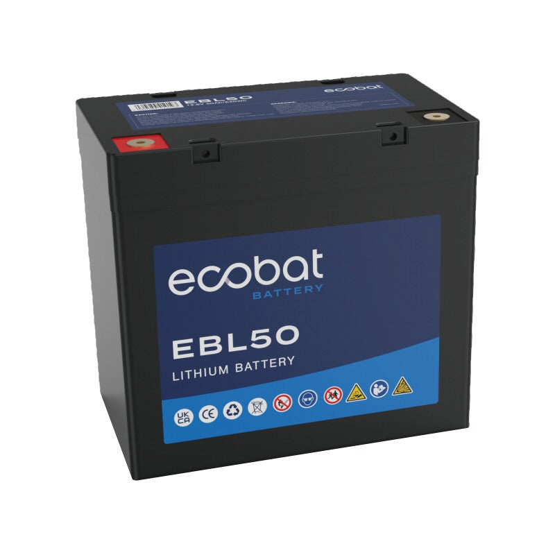 12v 50Ah Lithium Battery 640Wh Ecobat EBL50