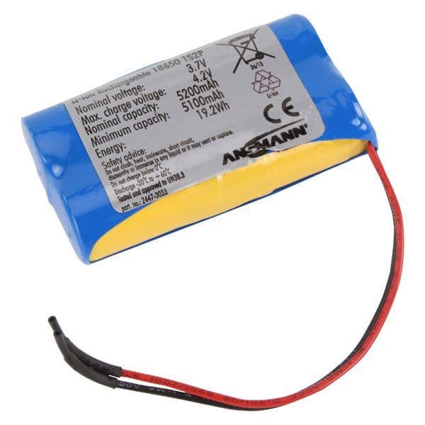 Ansmann 2447-3033-01 Battery Pack Li-ion 1S2P 3.7V 5200mAh