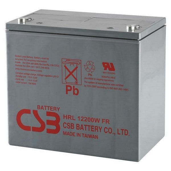 CSB HRL12200W-FR 12v 200w Fire Retardent Battery – hardwarexpress